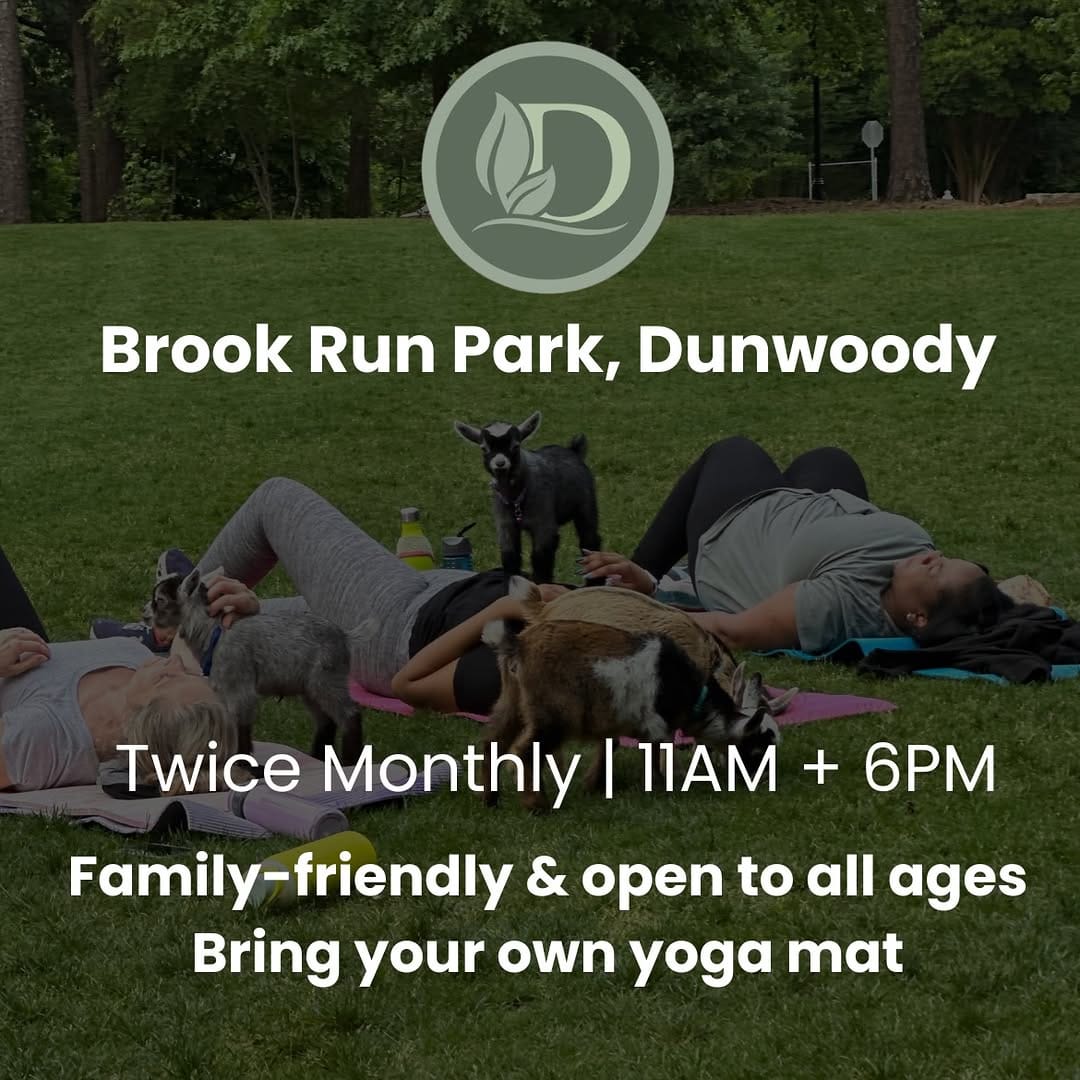 Post 10 by GGA Dwarf Goat Yoga | ATL | Mental Health | Therapeutic Zen Farm on Instagram (carousel)