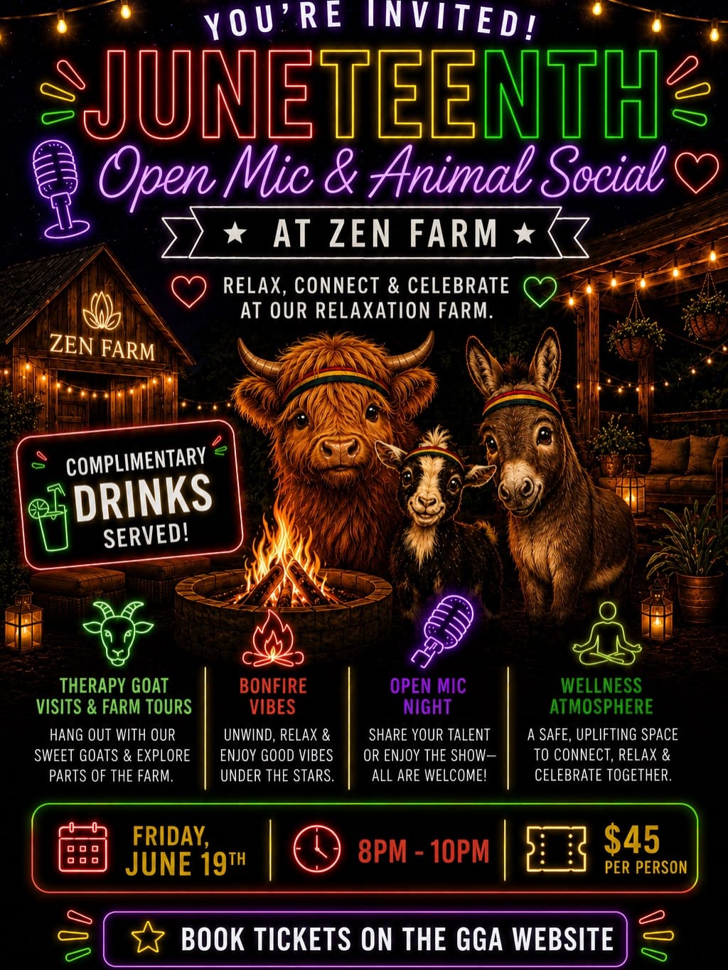 Post 5 by GGA Dwarf Goat Yoga | ATL | Mental Health | Therapeutic Zen Farm on Instagram (carousel)