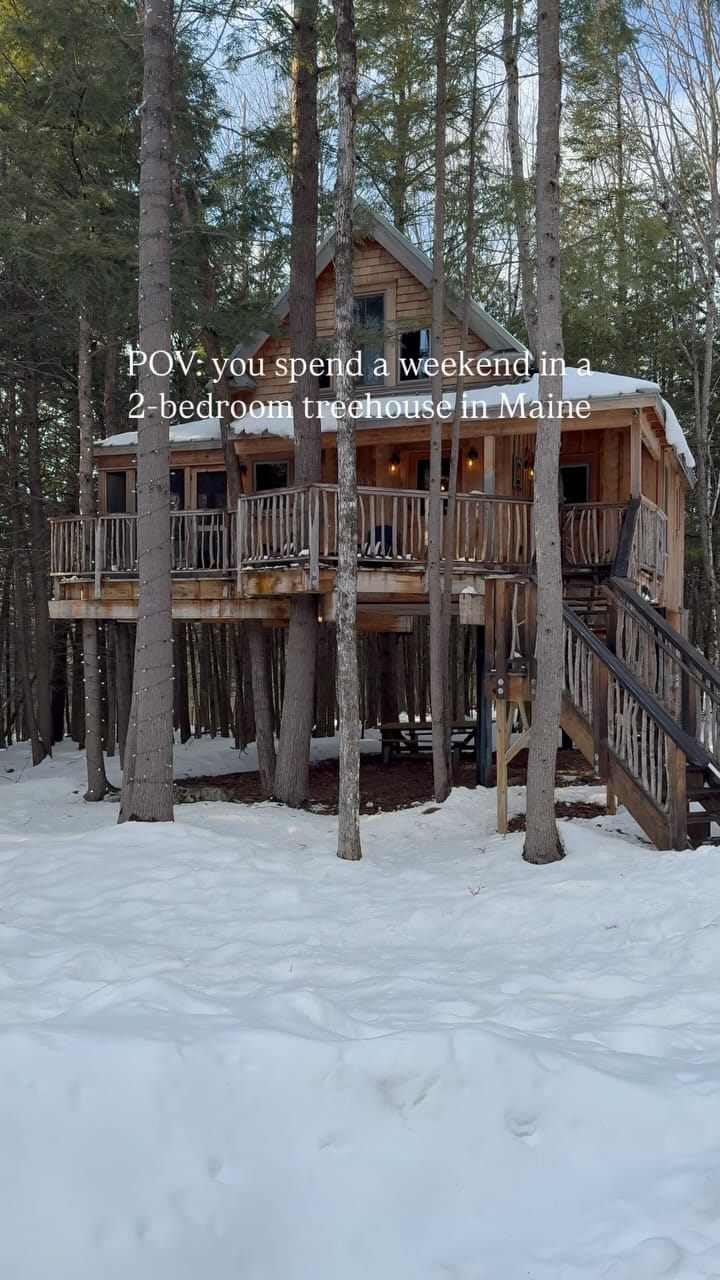 Post 8 by The Woods Maine ® Treehouse on Instagram (video)