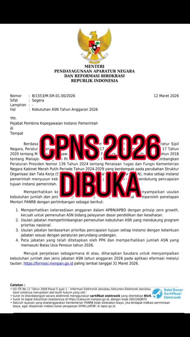 Post 1 by Kawan Abdi Negara | Strategi Lolos CPNS on Instagram (video)