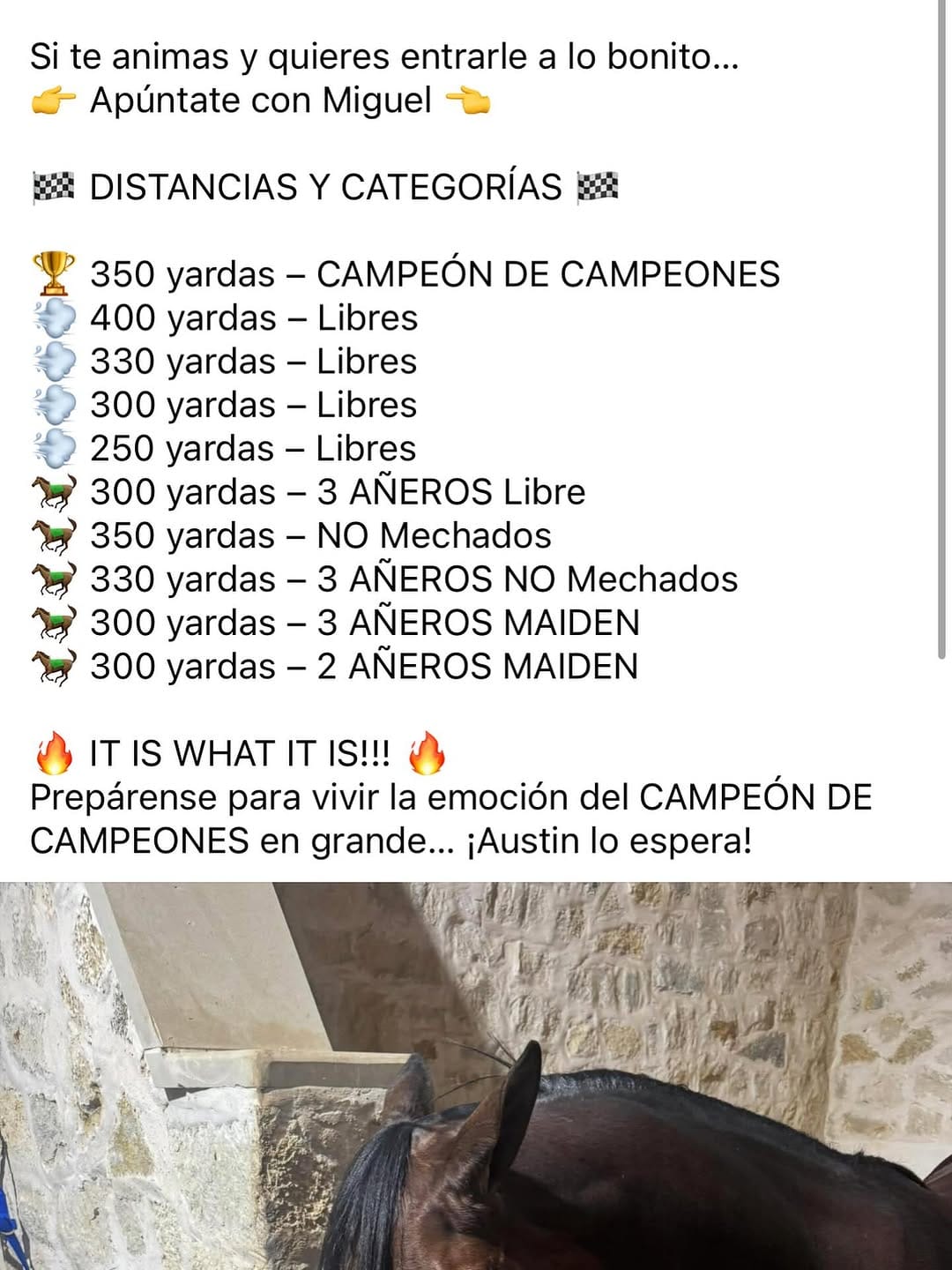 Post 1 by Cuadra Piedreros Oficial on Instagram (image)