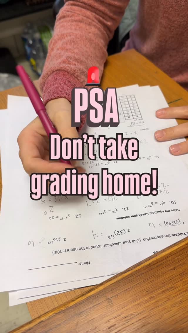 Post 4 by Kristen | Algebra Teacher on Instagram (video)