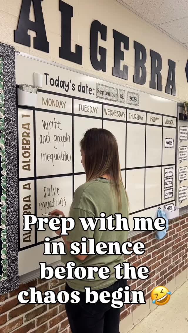 Post 9 by Kristen | Algebra Teacher on Instagram (video)