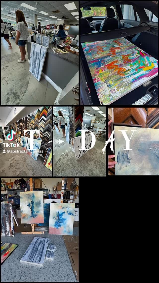 Post 1 by Abstractartcanvas Tampa Artist Paul Michael on Instagram (video)