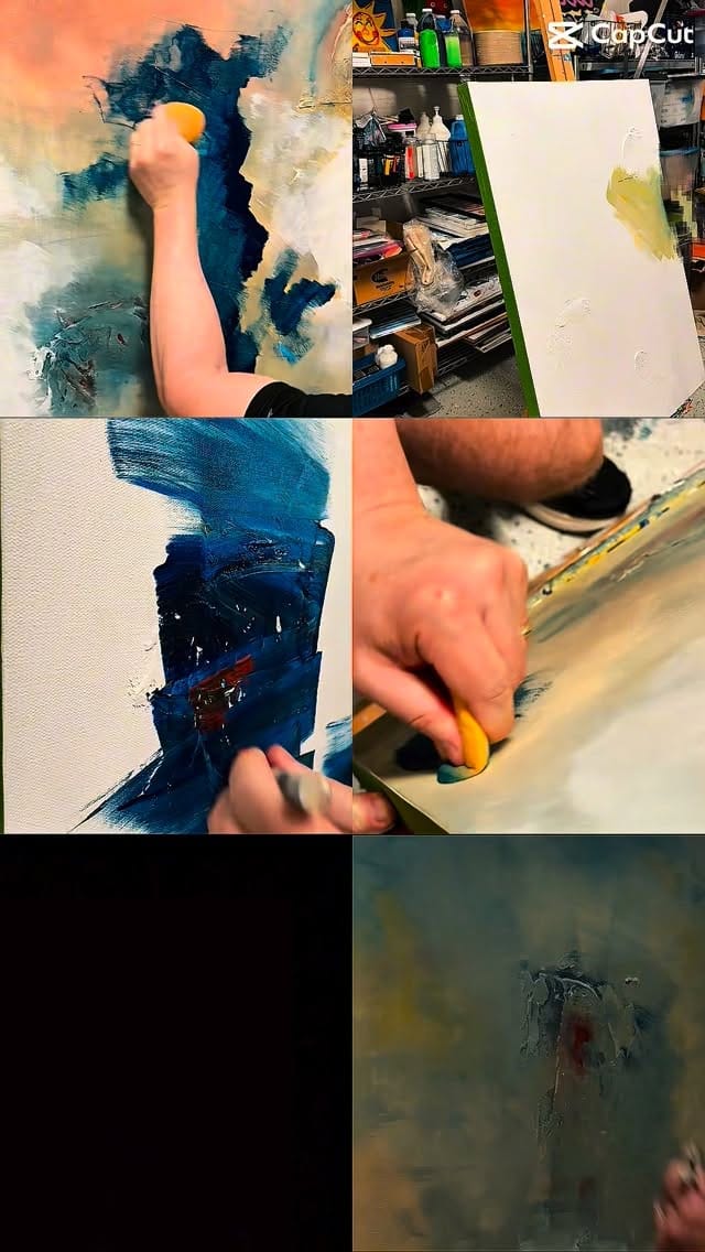 Post 3 by Abstractartcanvas Tampa Artist Paul Michael on Instagram (video)