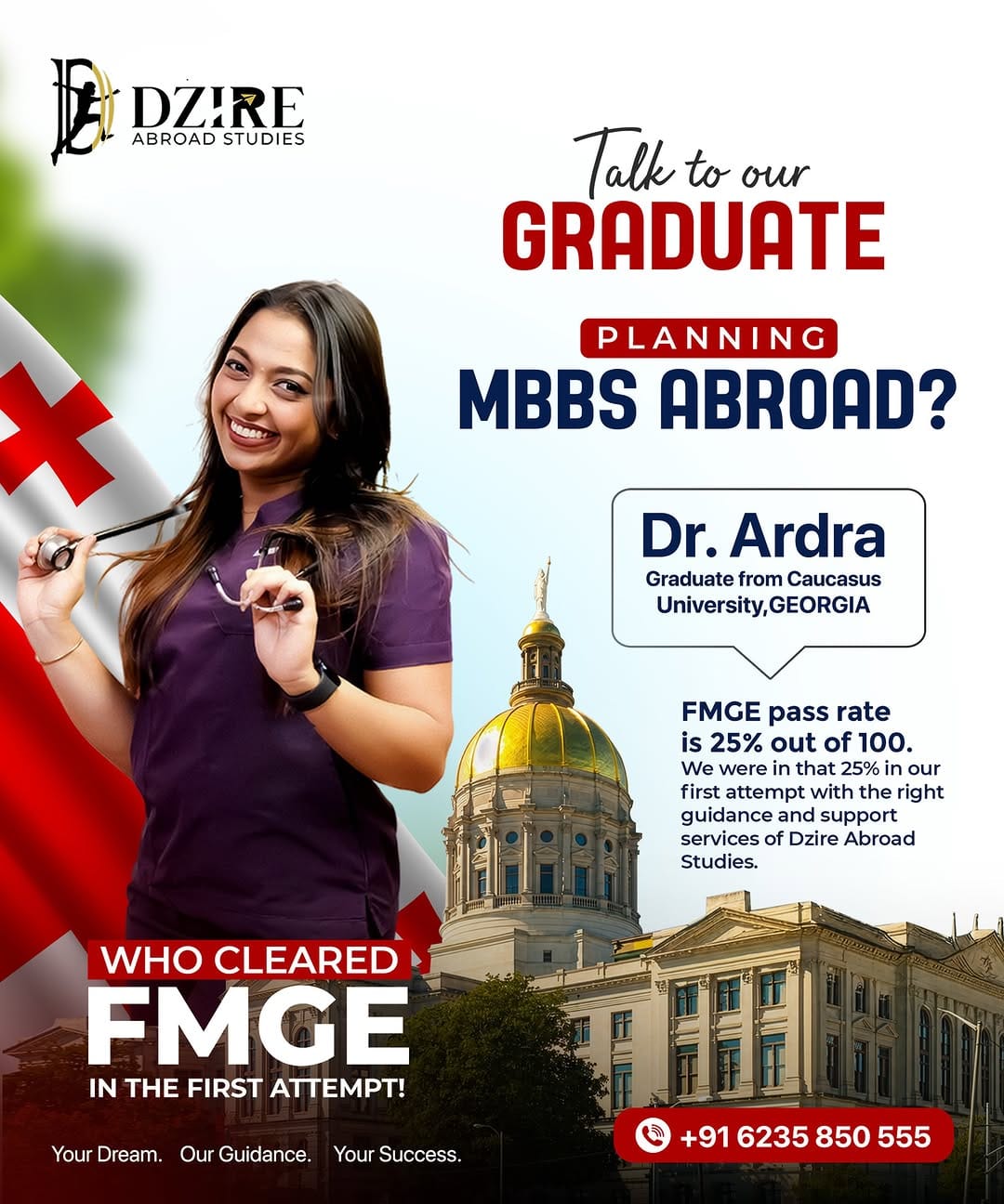 Post 1 by Dzire Abroad Studies on Instagram (image)
