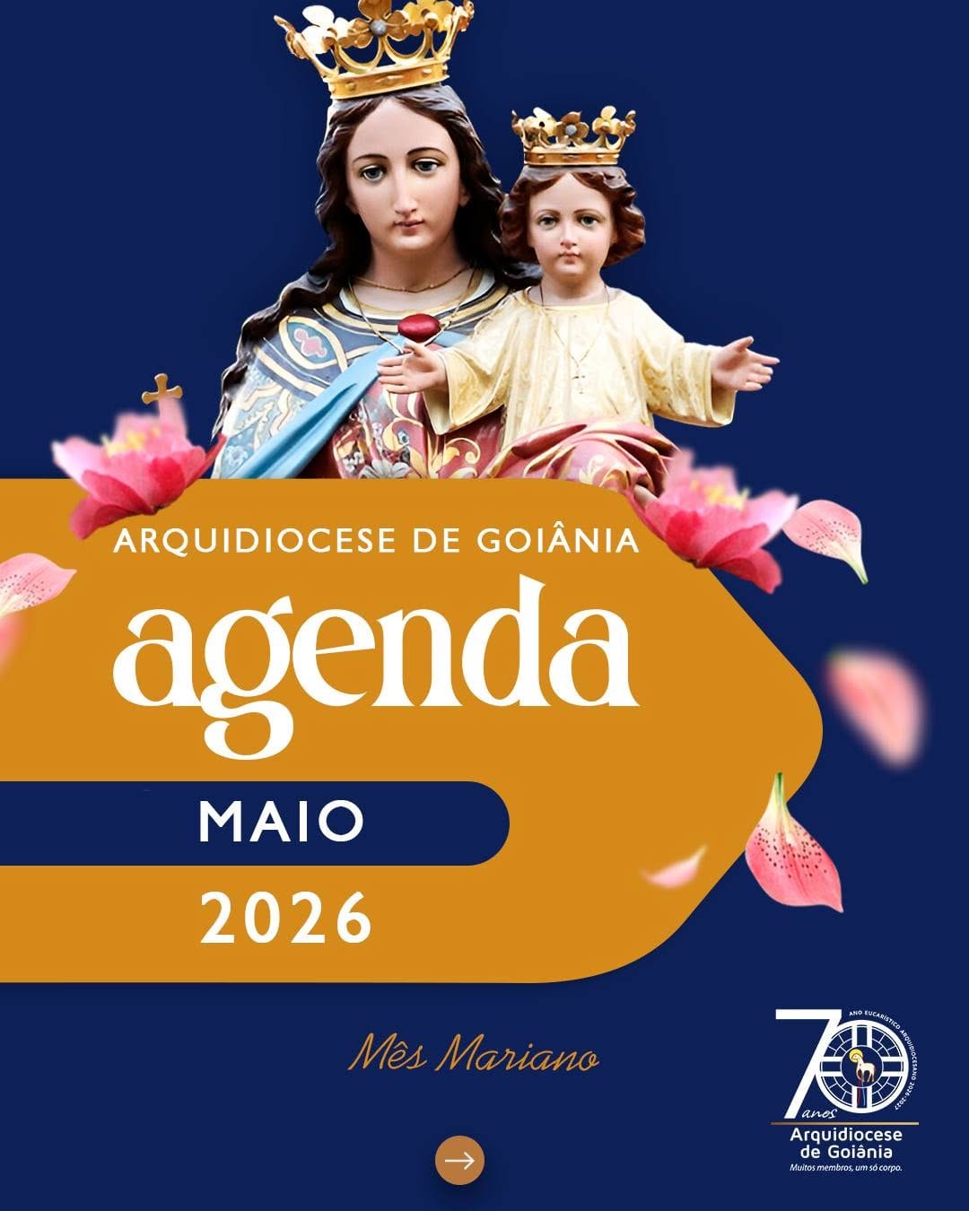 Post 10 by Arquidiocese de Goiânia -  Muitos membros, um só corpo. on Instagram (carousel)