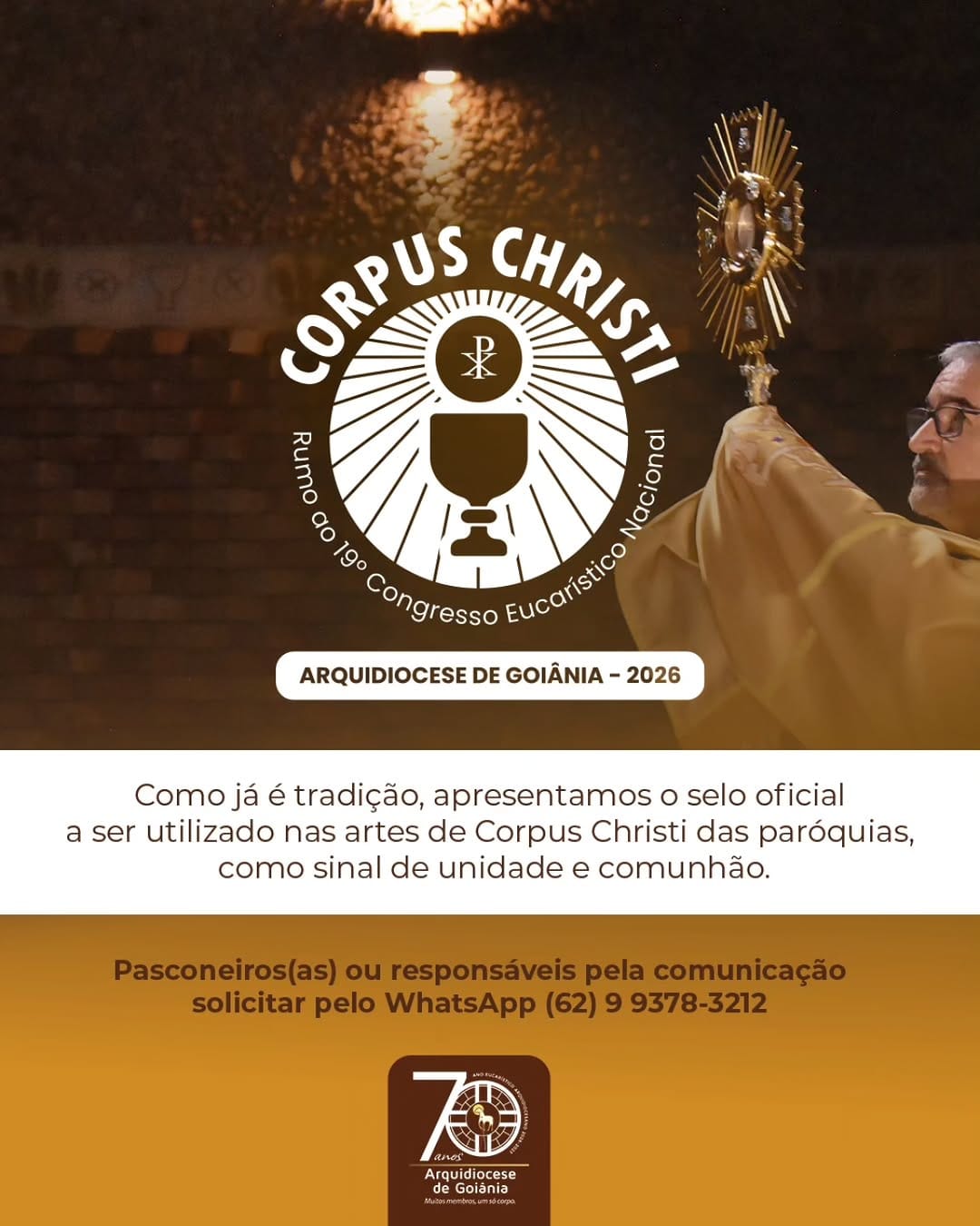 Post 9 by Arquidiocese de Goiânia -  Muitos membros, um só corpo. on Instagram (image)
