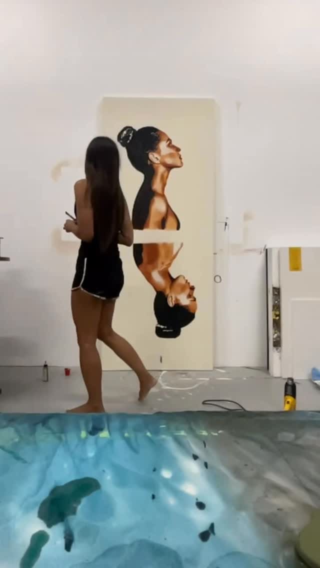 Post 3 by Jenny Vyas • Contemporary Fine Artist + Muralist on Instagram (video)