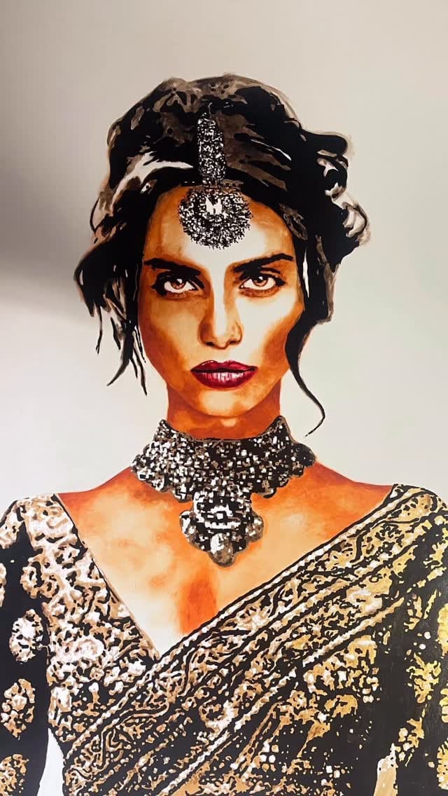 Post 2 by Jenny Vyas • Contemporary Fine Artist + Muralist on Instagram (video)