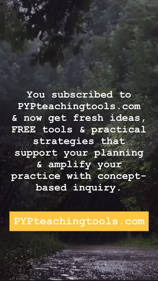 Post 7 by PYP Teaching Tools on Instagram (video)