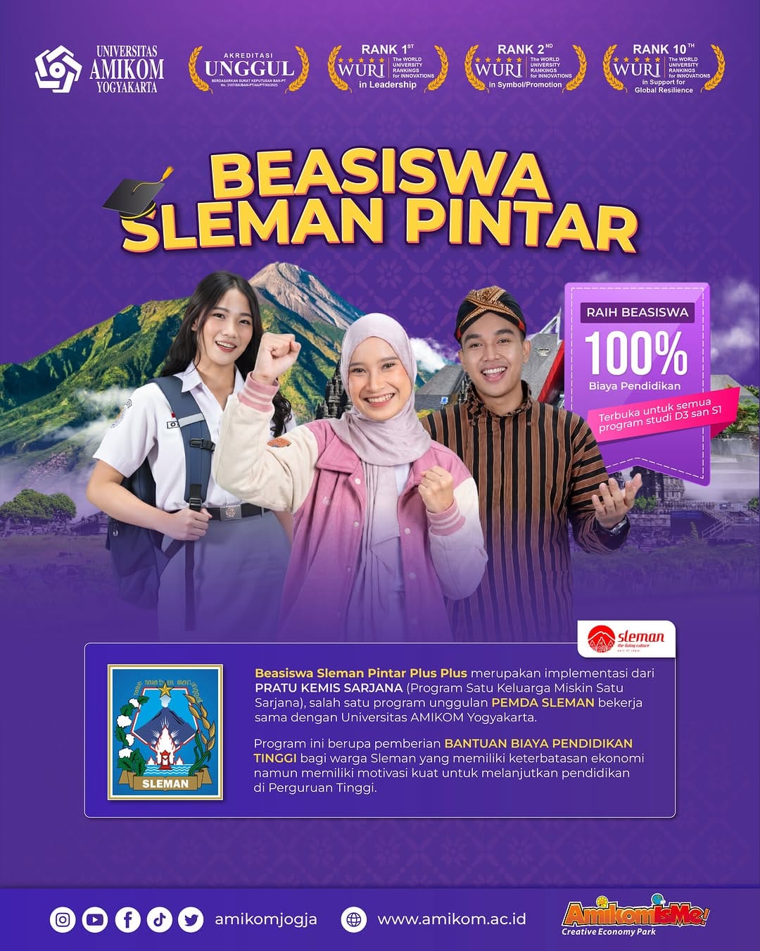Post 3 by Universitas Amikom Yogyakarta on Instagram (carousel)