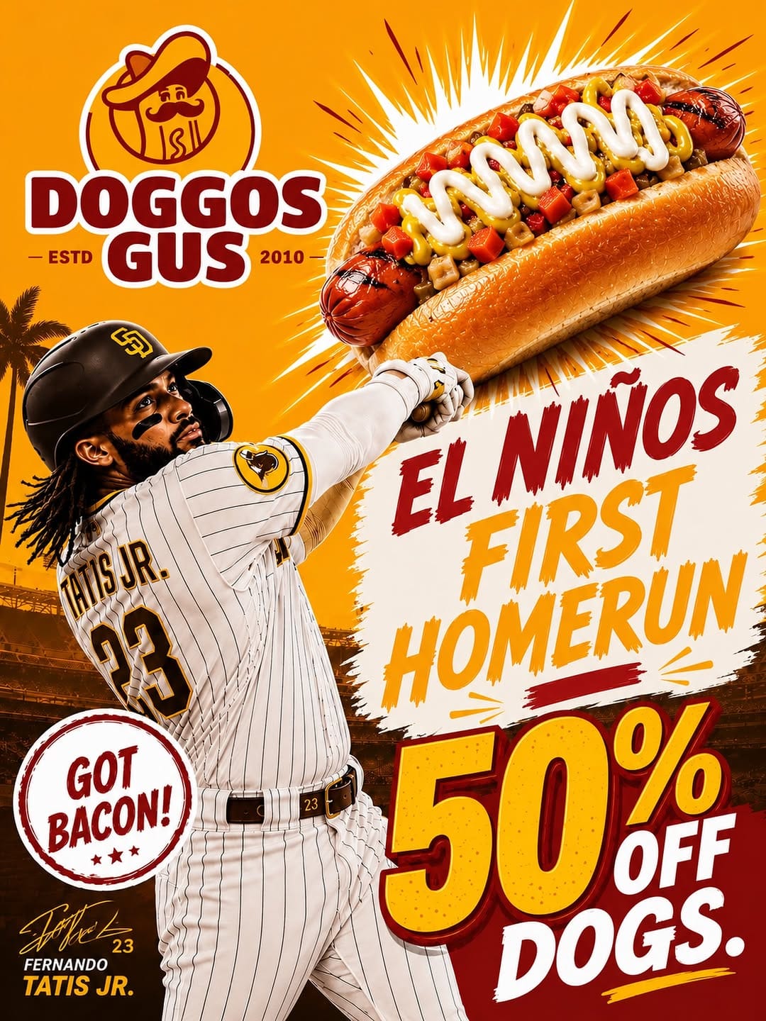Post 1 by Doggos Gus - Best Hotdogs in San Diego on Instagram (image)