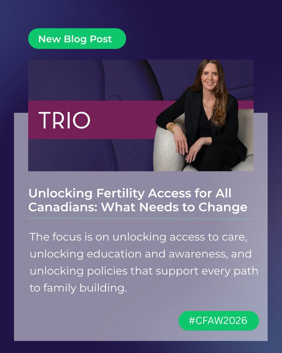 Post 8 by TRIO Fertility on Instagram (image)