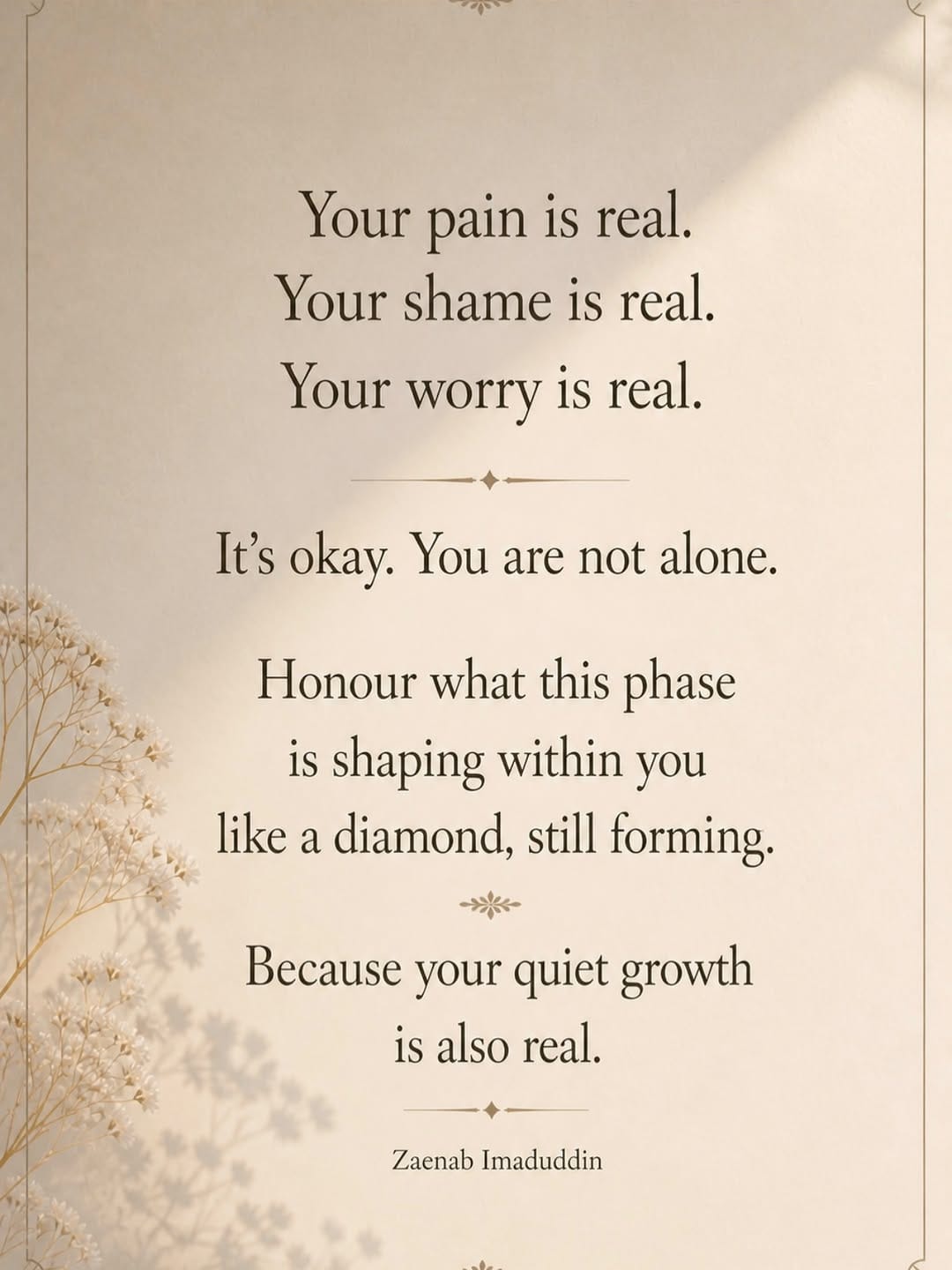 Post 6 by Dr. Zaenab Imaduddin| Mindset Coach| Fine Artist| Mumbai 🇮🇳 on Instagram (image)