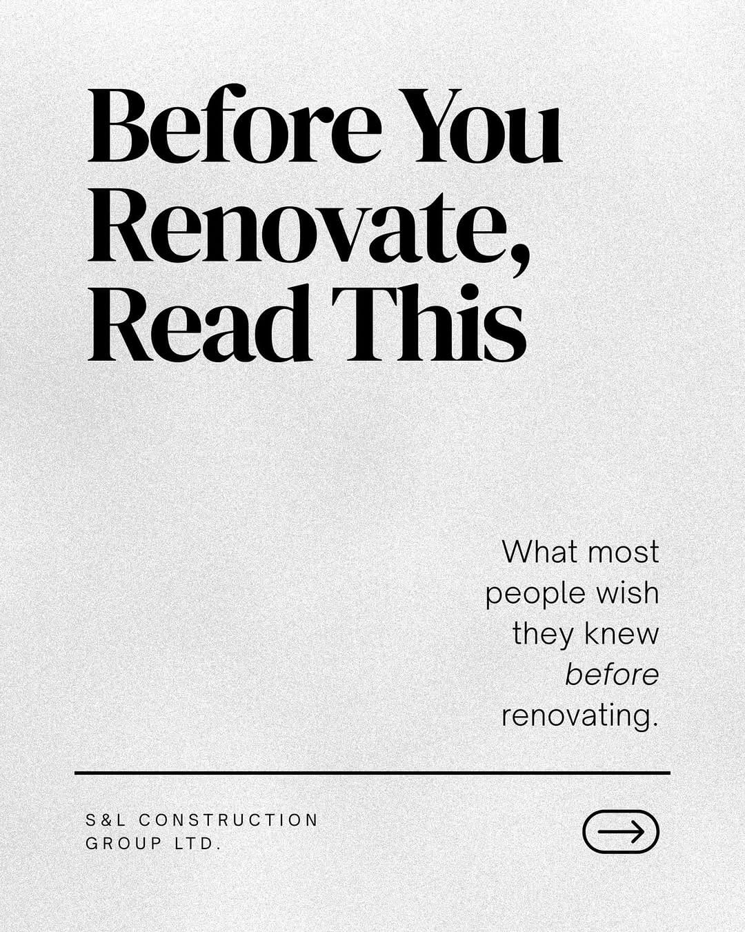 Post 7 by S & L Construction Company on Instagram (carousel)