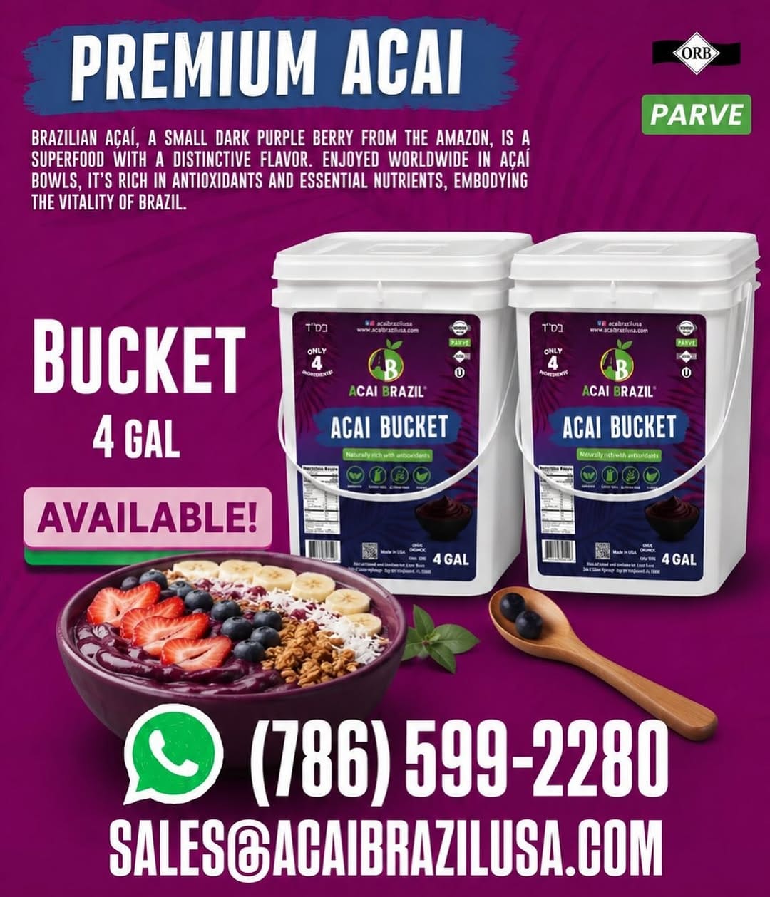 Post 6 by Acai Brazil Kosher ™️ on Instagram (image)