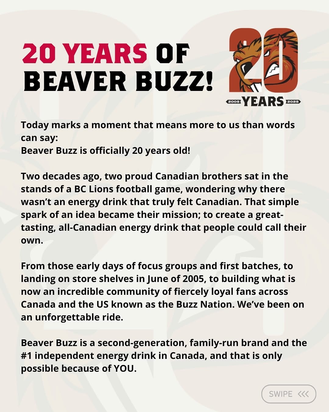 Post 2 by Beaver Buzz® Energy on Instagram (carousel)