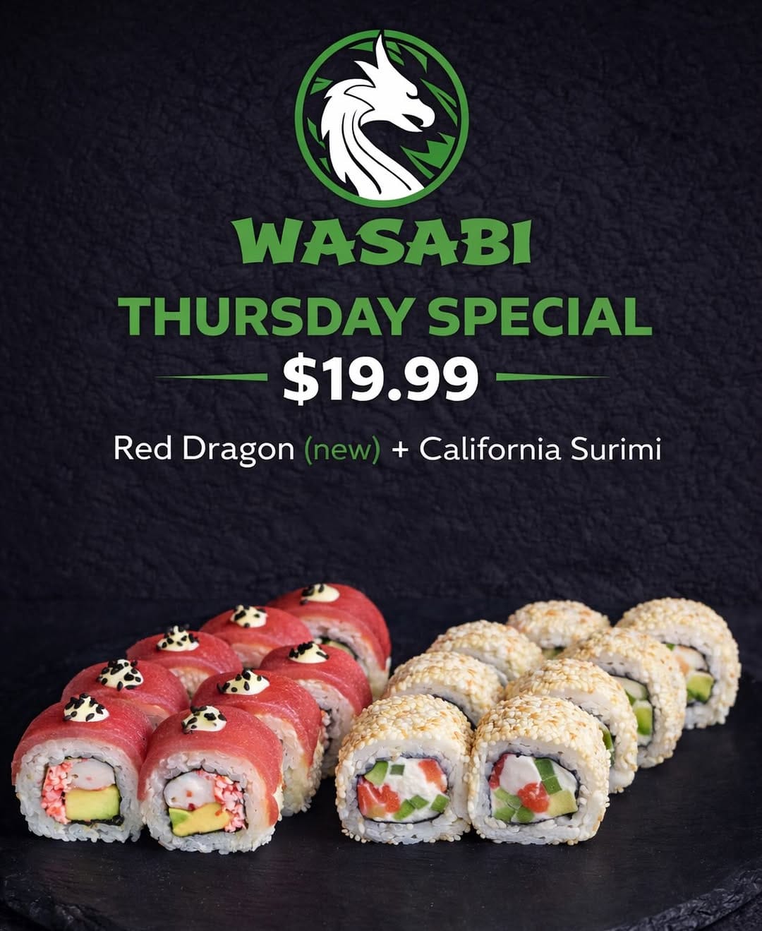 Post 8 by Sushi Wasabi GTA on Instagram (image)