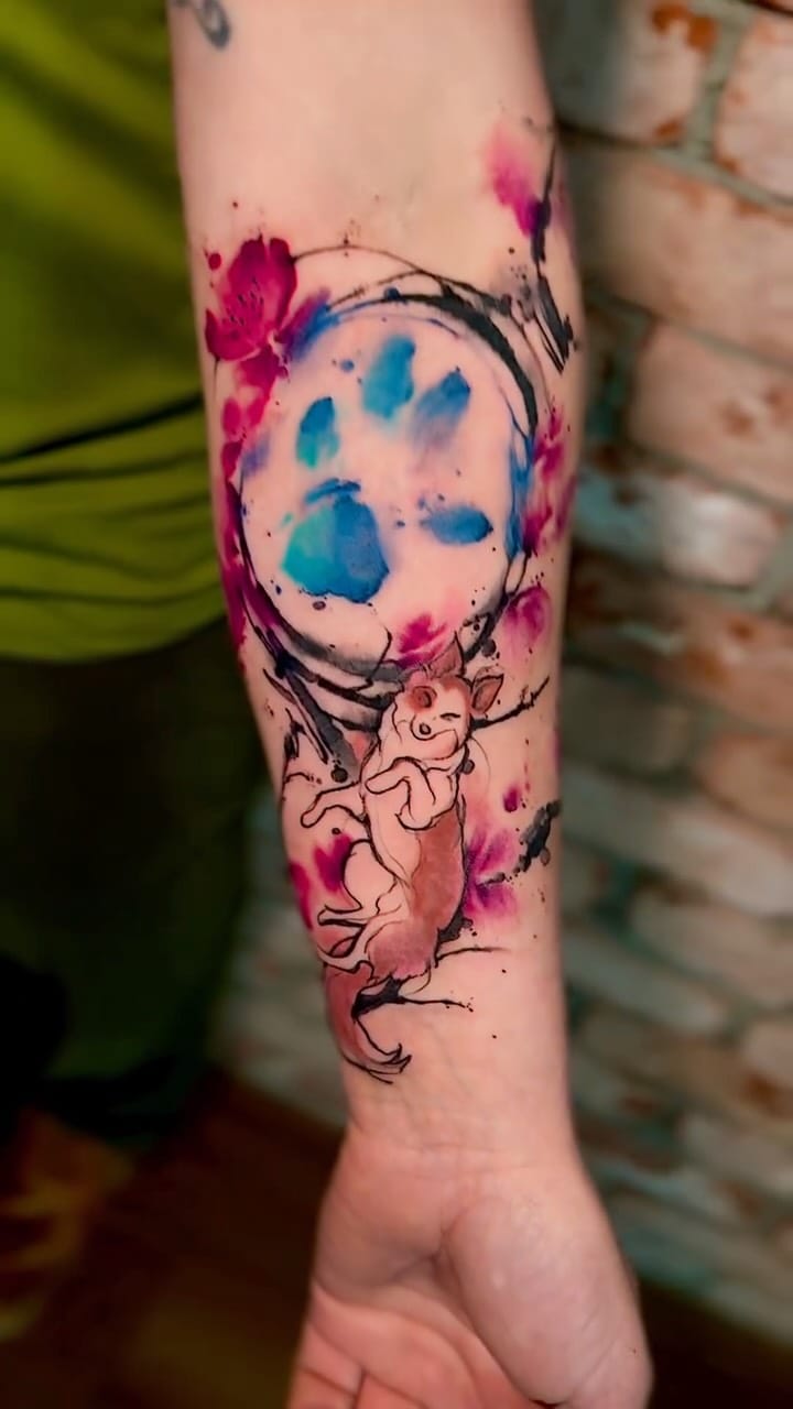 Post 10 by Tina Hundertfarben Tattoo Artist on Instagram (video)