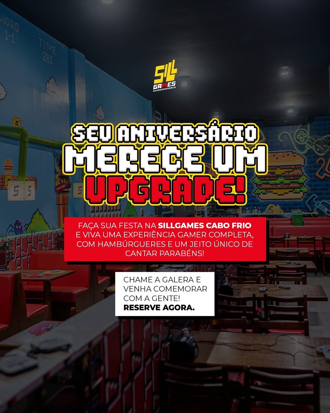 Post 10 by SillGames Cabo Frio | Hamburgueria Temática on Instagram (image)