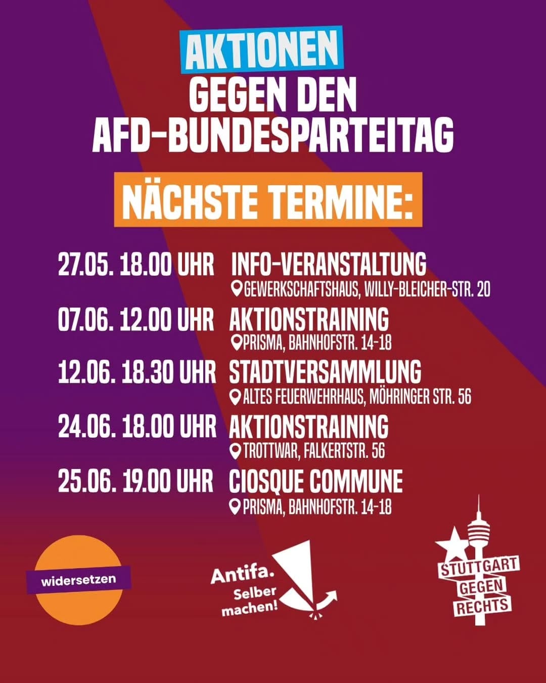 Post 2 by Stuttgart gegen Rechts on Instagram (carousel)