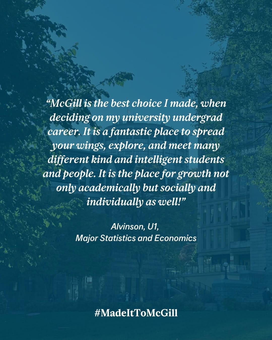 Post 10 by McGill Undergraduate Admissions on Instagram (carousel)