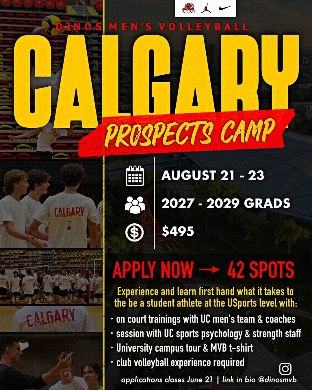 Post 9 by UCalgary Men's Volleyball 🏐 on Instagram (image)