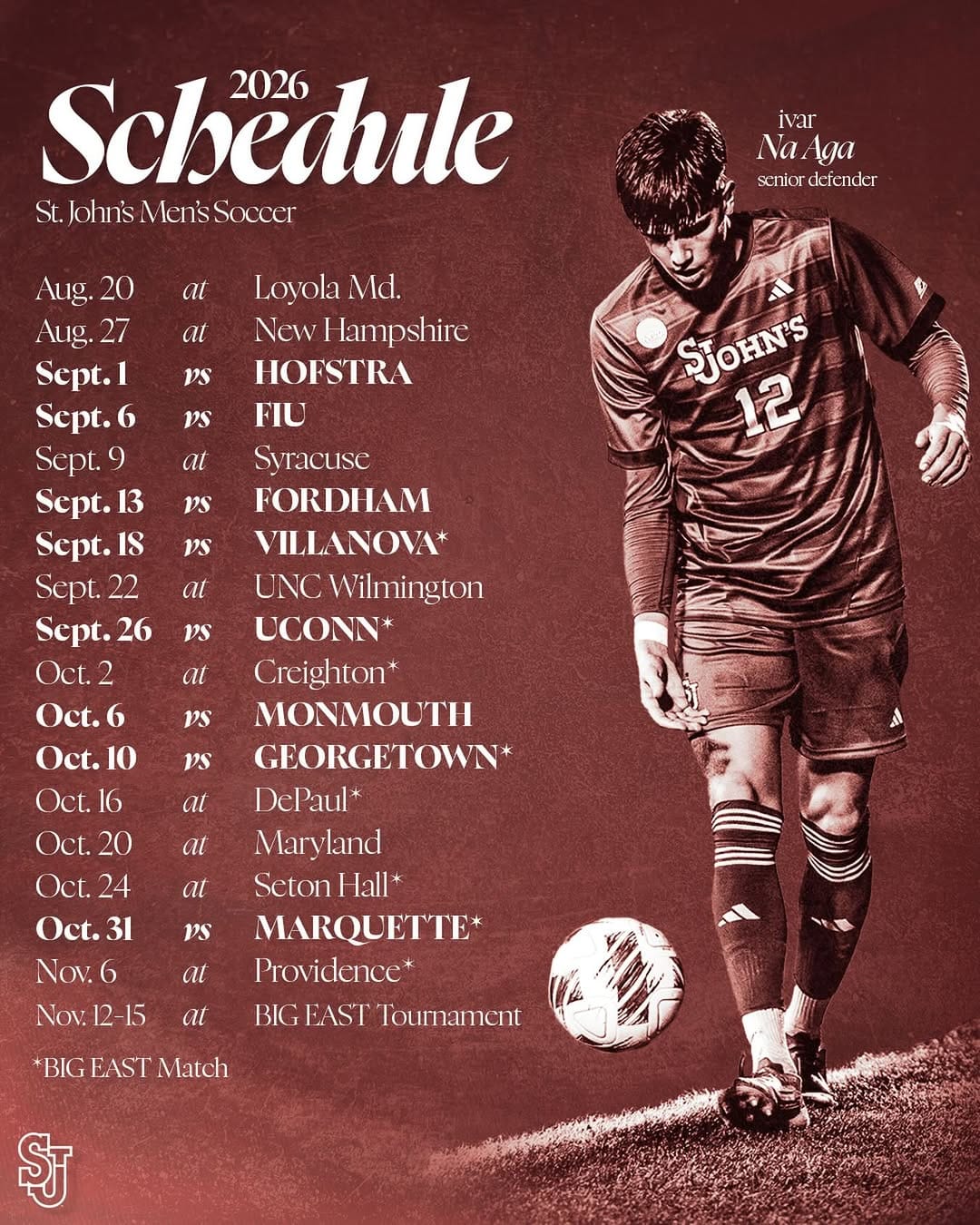 Post 3 by St. John's Men's Soccer on Instagram (image)