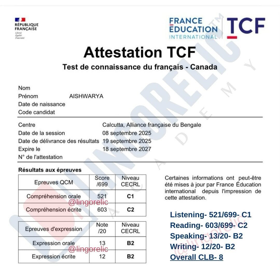 Post 10 by Divya S | French Teacher (C1) | TEF, TCF Canada | DELF, DALF on Instagram (carousel)