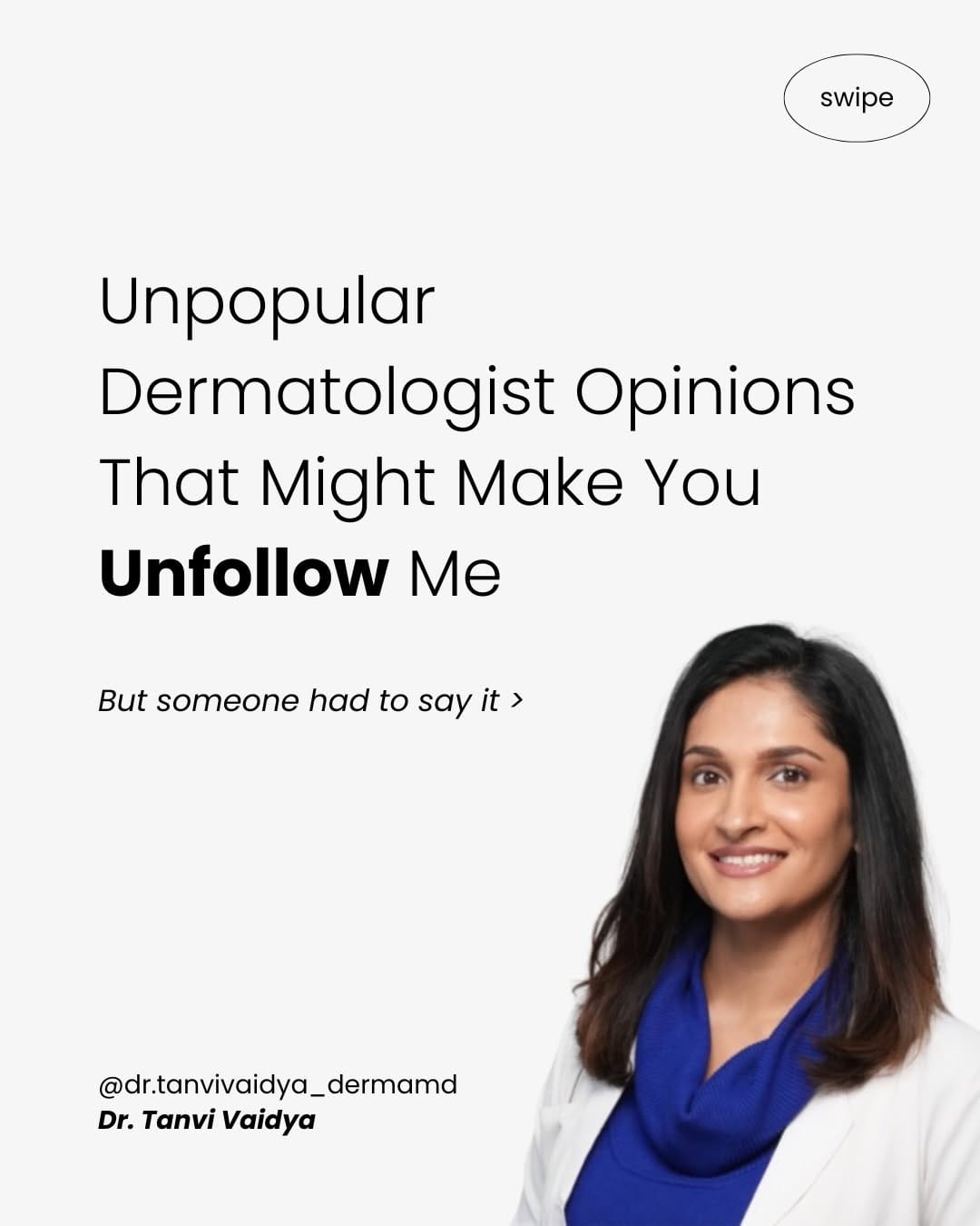 Post 1 by Dr. Tanvi Vaidya | MBBS MD DVL on Instagram (carousel)