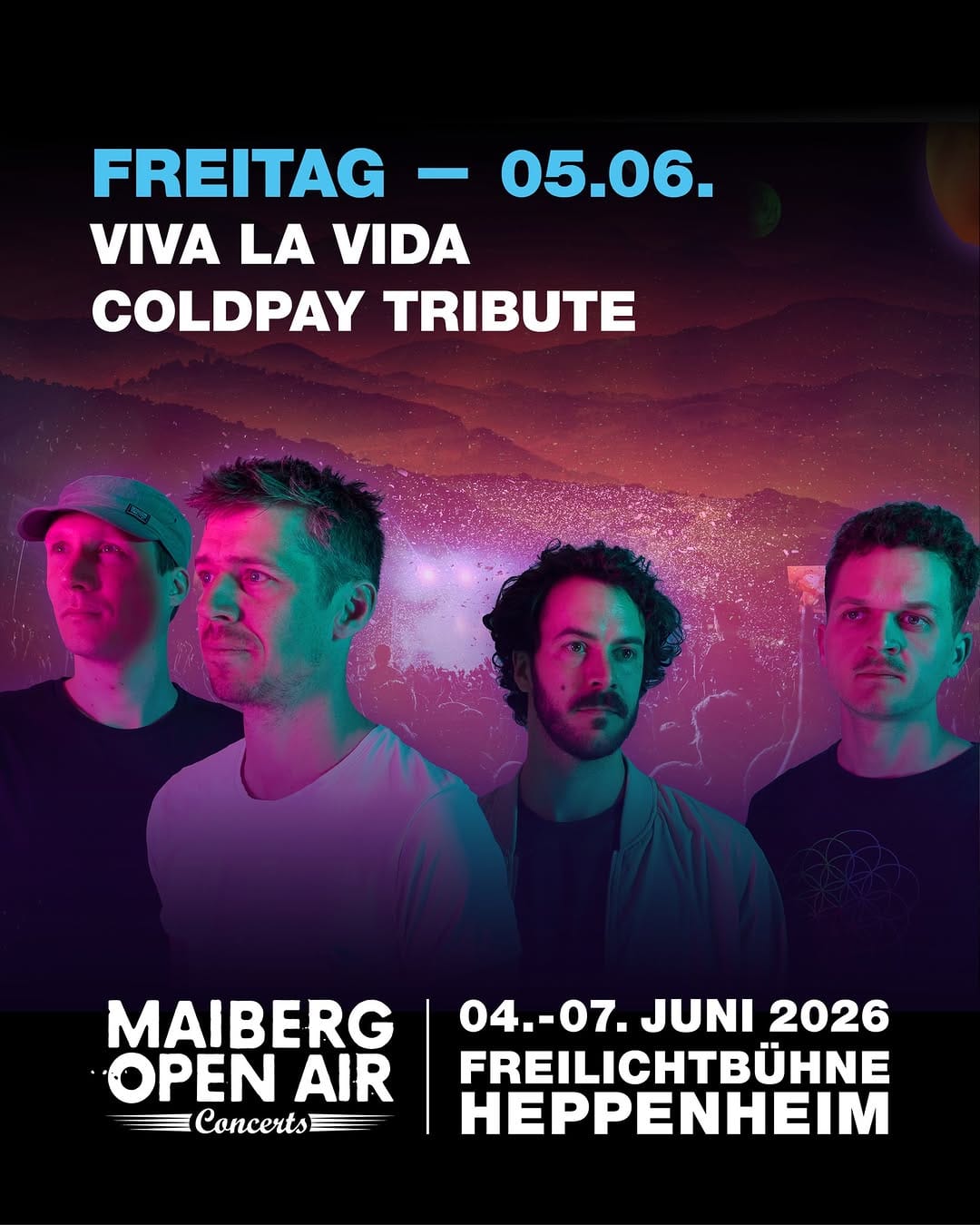 Post 2 by Viva La Vida.Coldplay Tribute on Instagram (image)