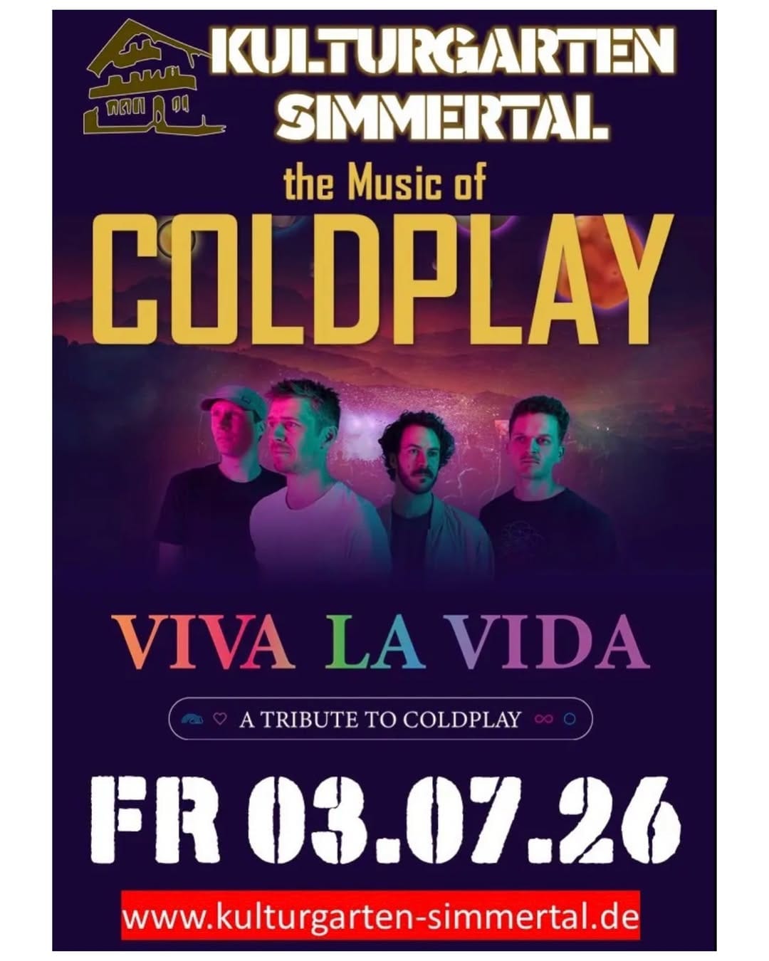 Post 4 by Viva La Vida.Coldplay Tribute on Instagram (image)