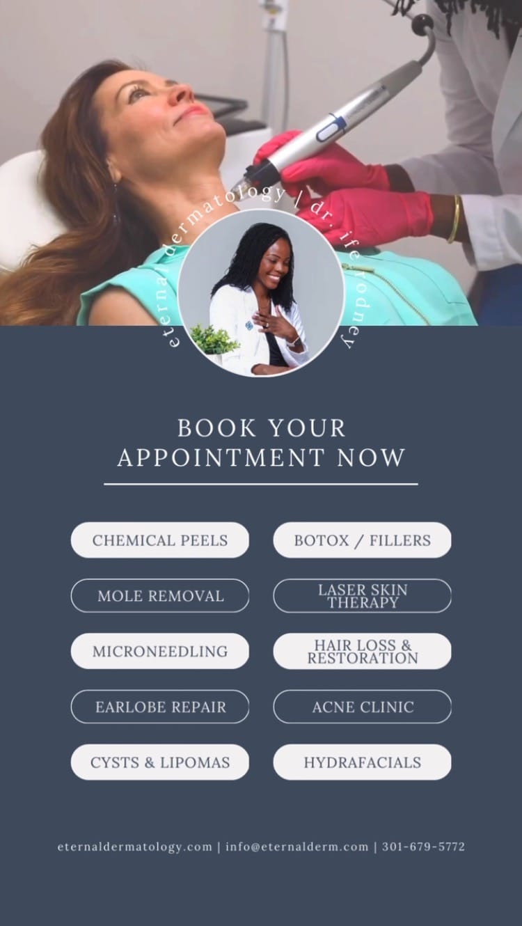 Post 9 by Dr. Ife Rodney | Eternal Dermatology & Aesthetic Center on Instagram (video)