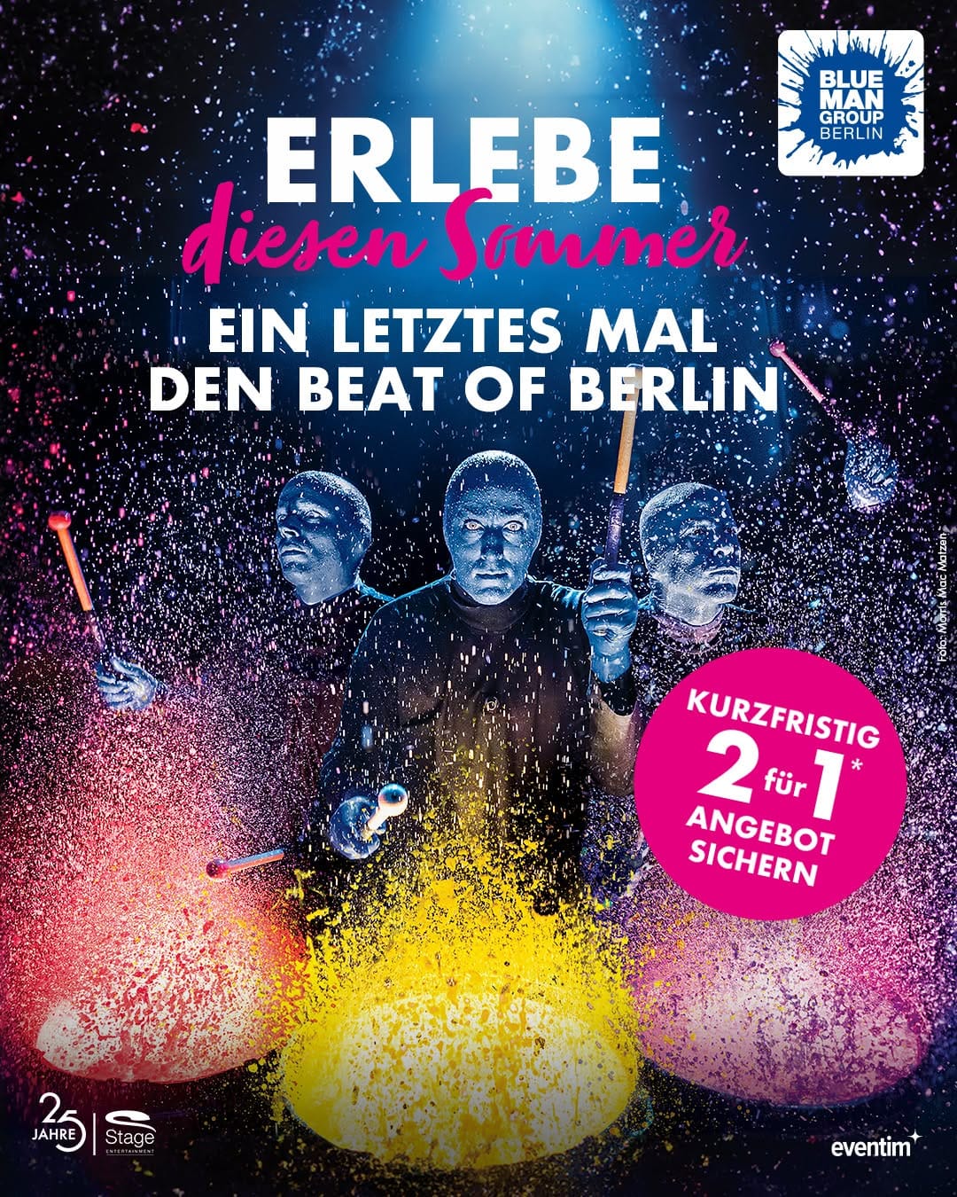 Post 8 by BLUE MAN GROUP BERLIN on Instagram (image)