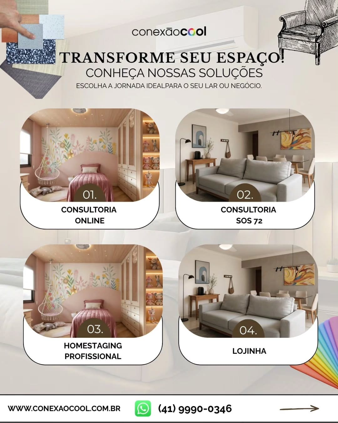 Post 8 by Andrea Couto /ConexaoCool Design  interiores on Instagram (carousel)