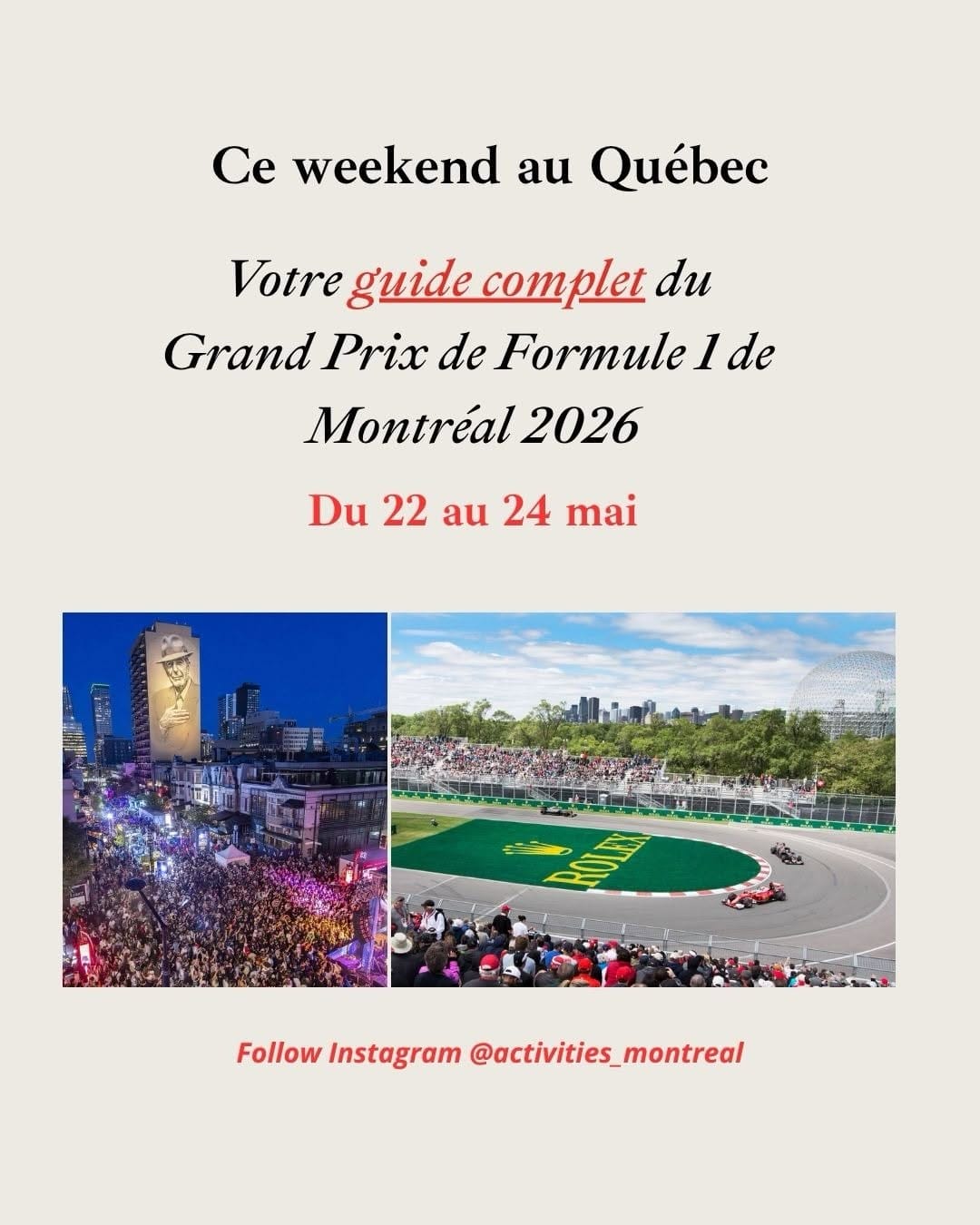 Post 7 by Activities in Montreal & Quebec on Instagram (carousel)