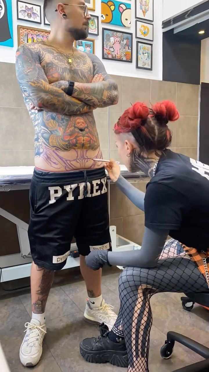 Post 8 by HIENA🦇Freehand Tattoo on Instagram (video)