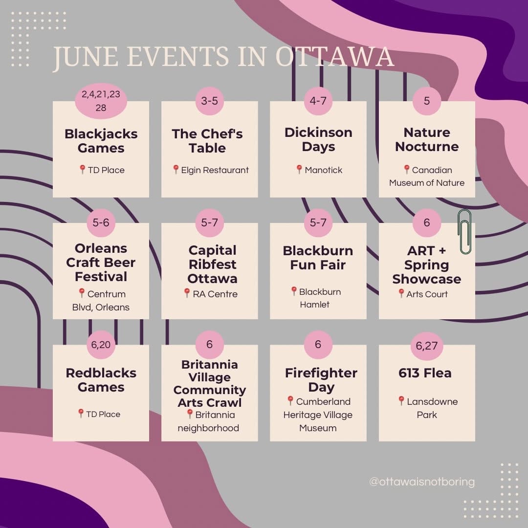 Post 2 by Carla Salazar | Things to do in Ottawa | Blog for newcomers on Instagram (carousel)