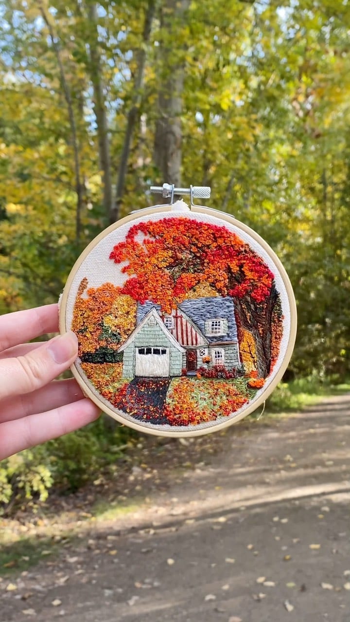 Post 3 by Quinn Bray | Embroidery Artist on Instagram (video)