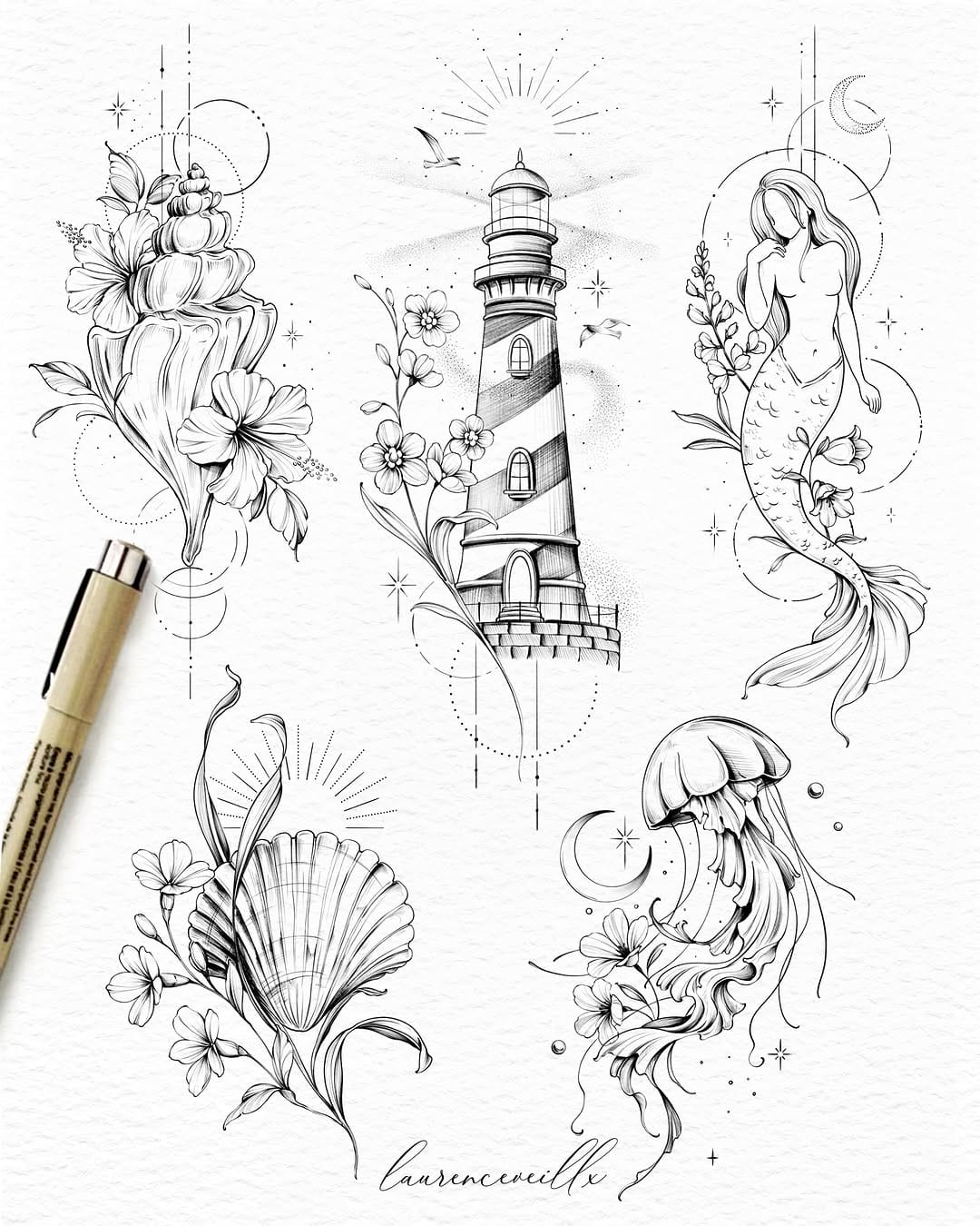 Post 2 by 𝕷𝖆𝖚𝖗𝖊𝖓𝖈𝖊 | tattoo design artist 💫 on Instagram (image)