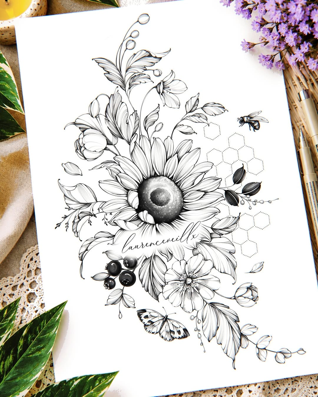 Post 3 by 𝕷𝖆𝖚𝖗𝖊𝖓𝖈𝖊 | tattoo design artist 💫 on Instagram (carousel)