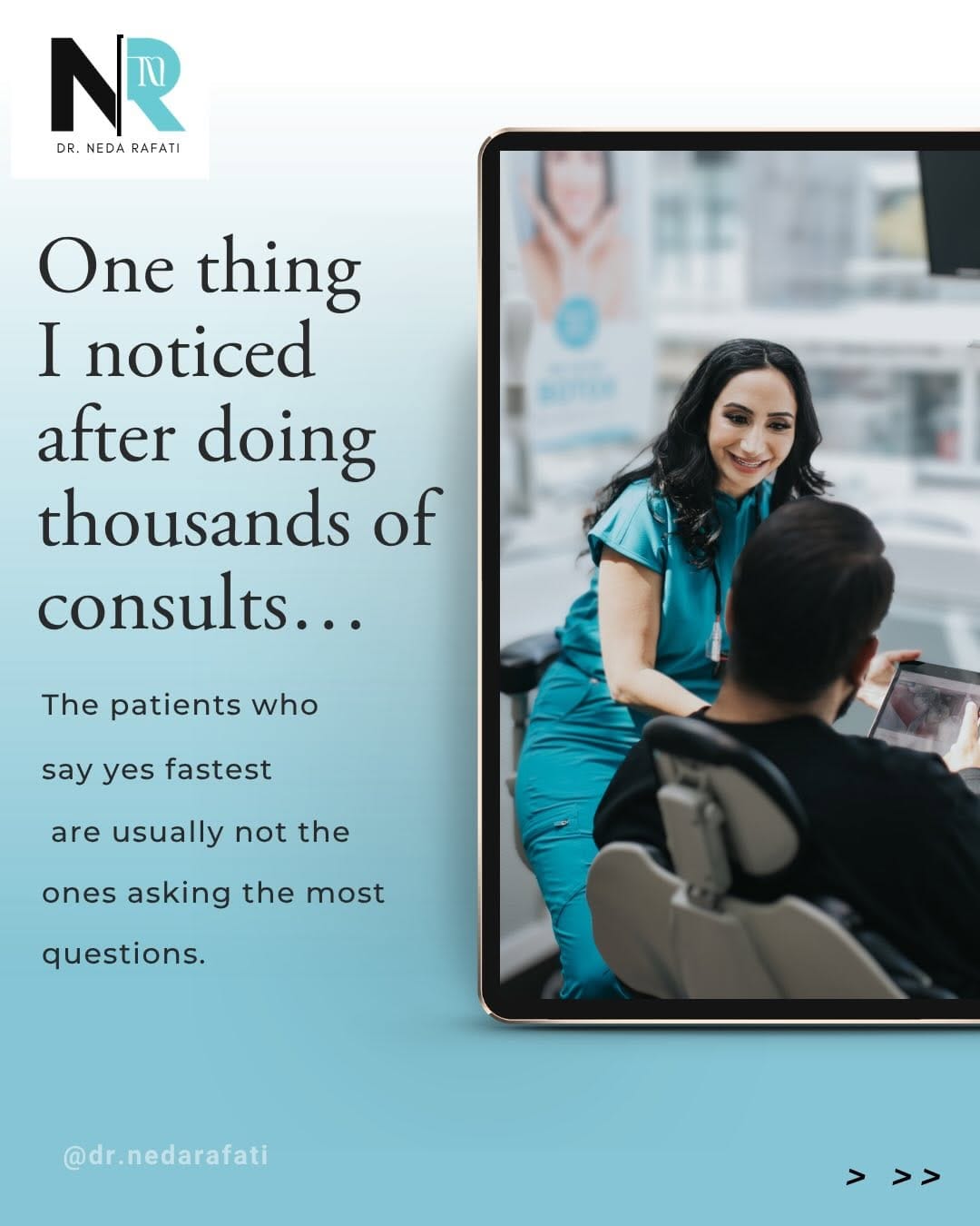 Post 3 by Dr. Neda Rafati  | Dentist Coach on Instagram (carousel)
