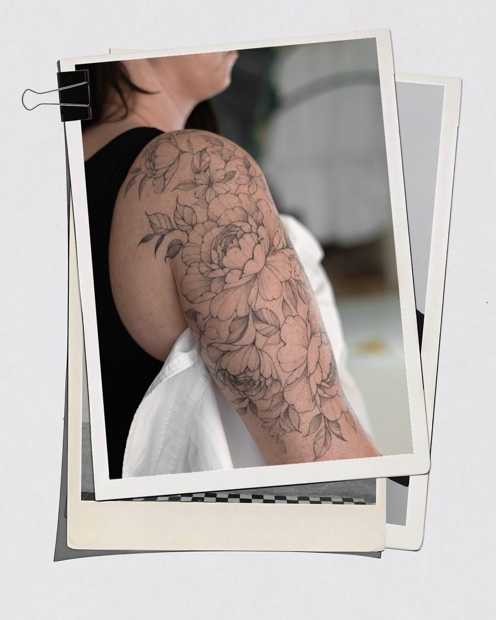 Post 8 by Irene | fineline floral tattoos 💙💛 on Instagram (carousel)