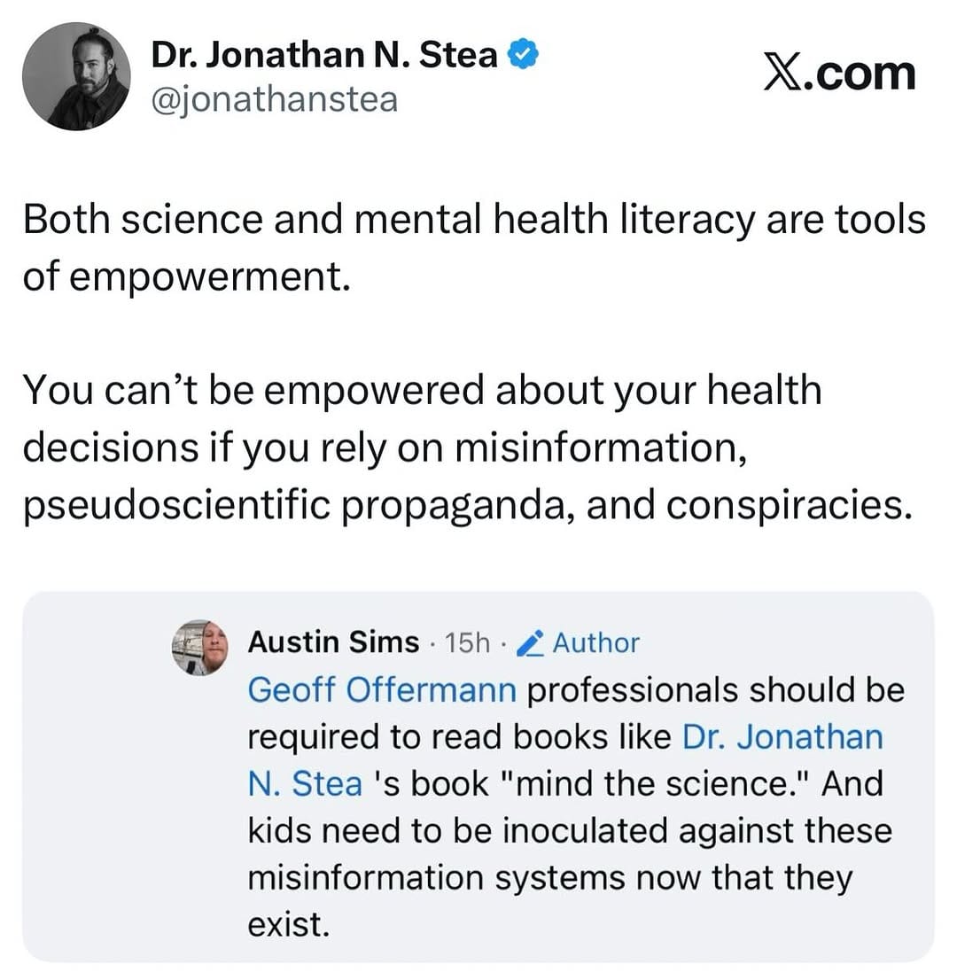 Post 5 by Dr. Jonathan N. Stea on Instagram (image)