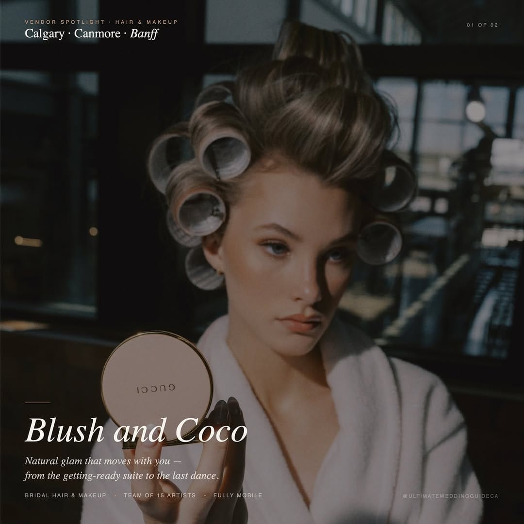 Post 2 by BLUSH & COCO BEAUTY INC. DESTINATION BRIDAL BEAUTY TEAM on Instagram (carousel)