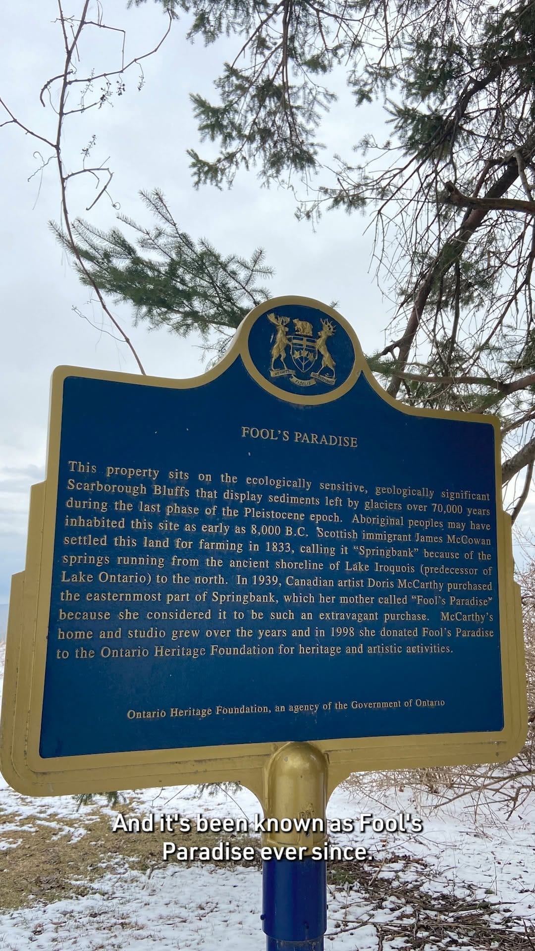 Post 10 by Ontario Heritage Trust on Instagram (video)