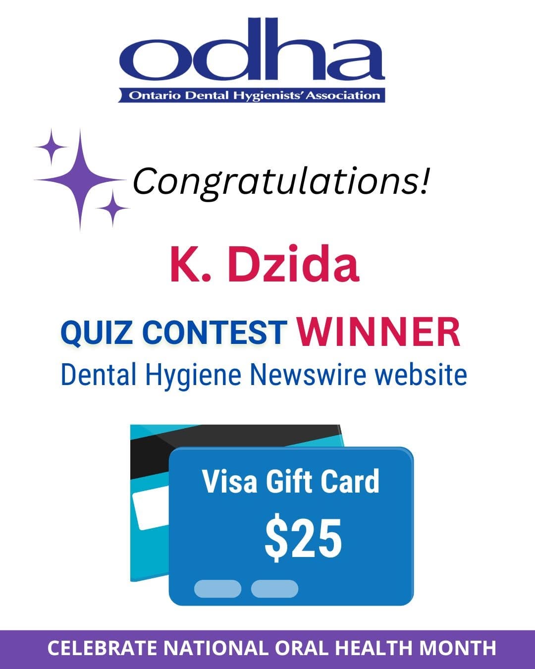 Post 8 by Ontario Dental Hygienists’ Association (ODHA) on Instagram (image)