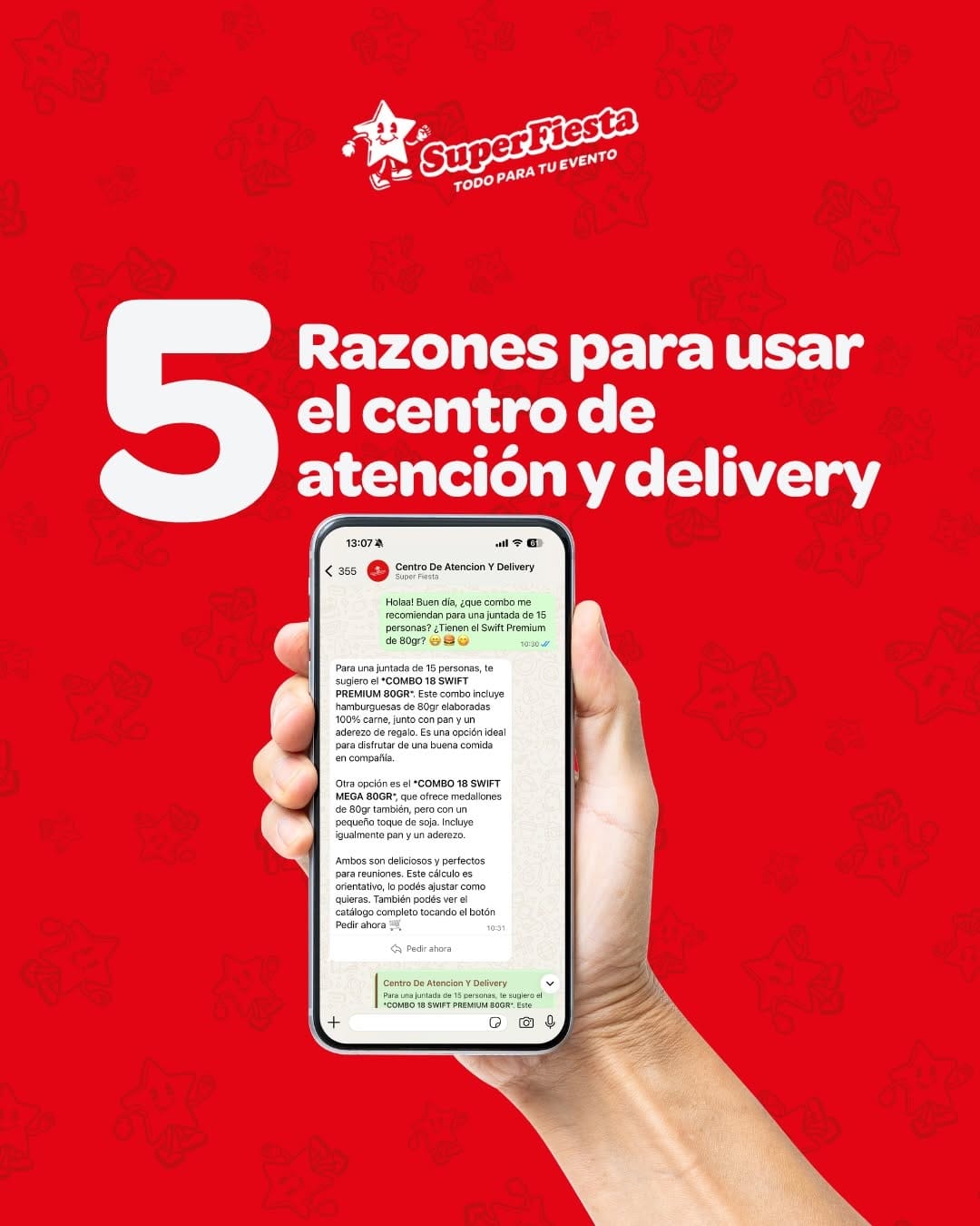 Post 4 by SUPER FIESTA combos / hamburguesas / panchos / para tu fiesta on Instagram (carousel)