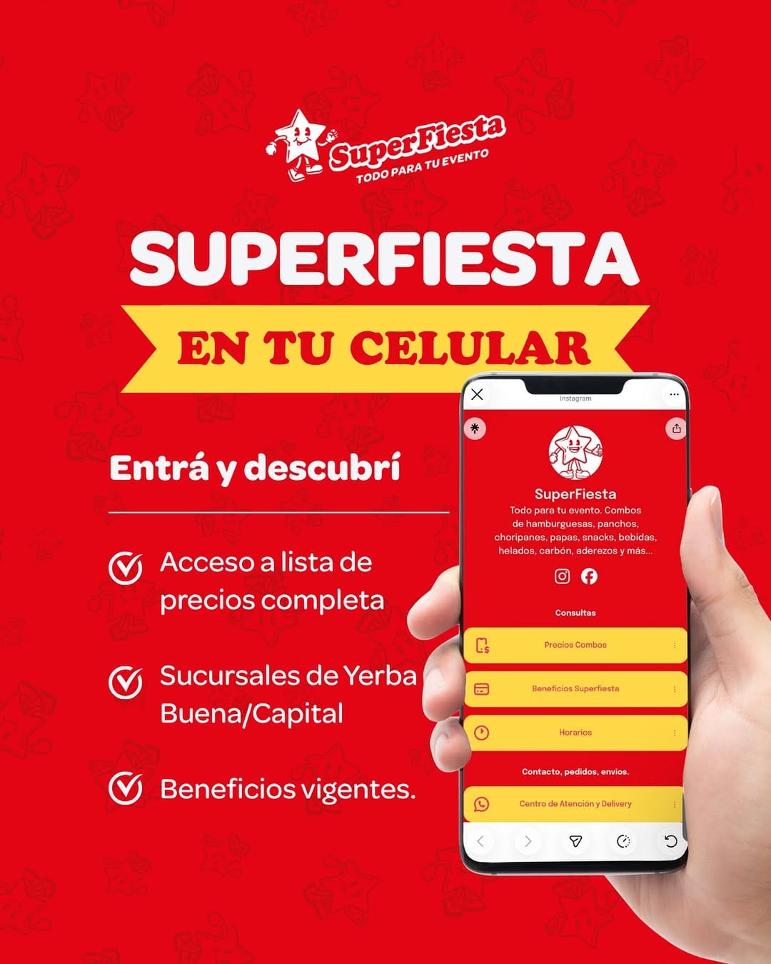 Post 1 by SUPER FIESTA combos / hamburguesas / panchos / para tu fiesta on Instagram (image)